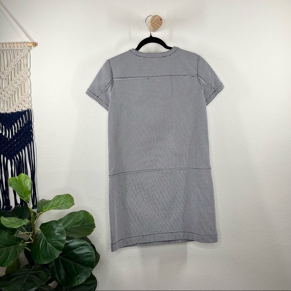 W By Worth Houndstooth 1/2 Button Drop Waist Shif… - image 4